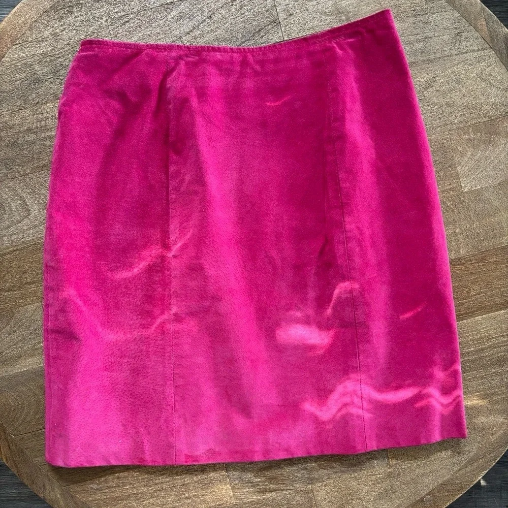 Chia Leather Pink/Fuchsia Women's Skirt Size 14. Made in‎ Korea